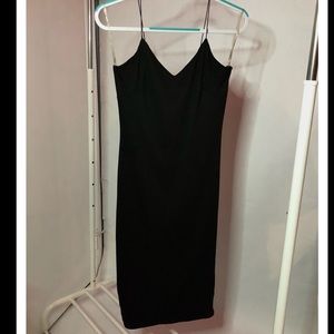 Black Velvet Midi Bodycon Tank Dress